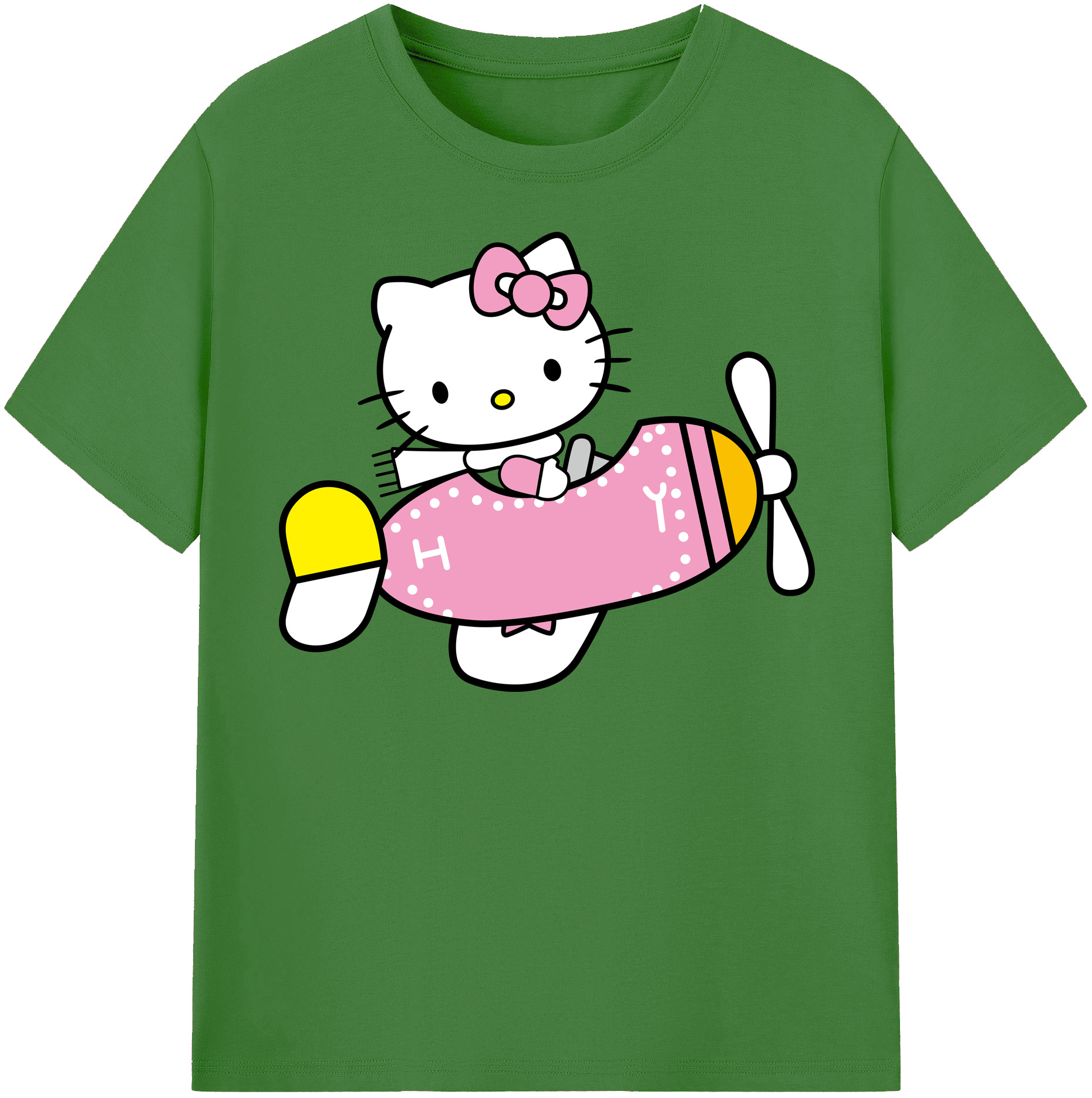 （画像用） Hello Kitty ハローキティ レディースカジュアルプリントTシャツ（綿100％）